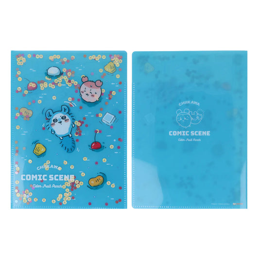 Chiikawa | Chiikawa Clear File with Sequins A5W (Fruit Punch, Daytime)