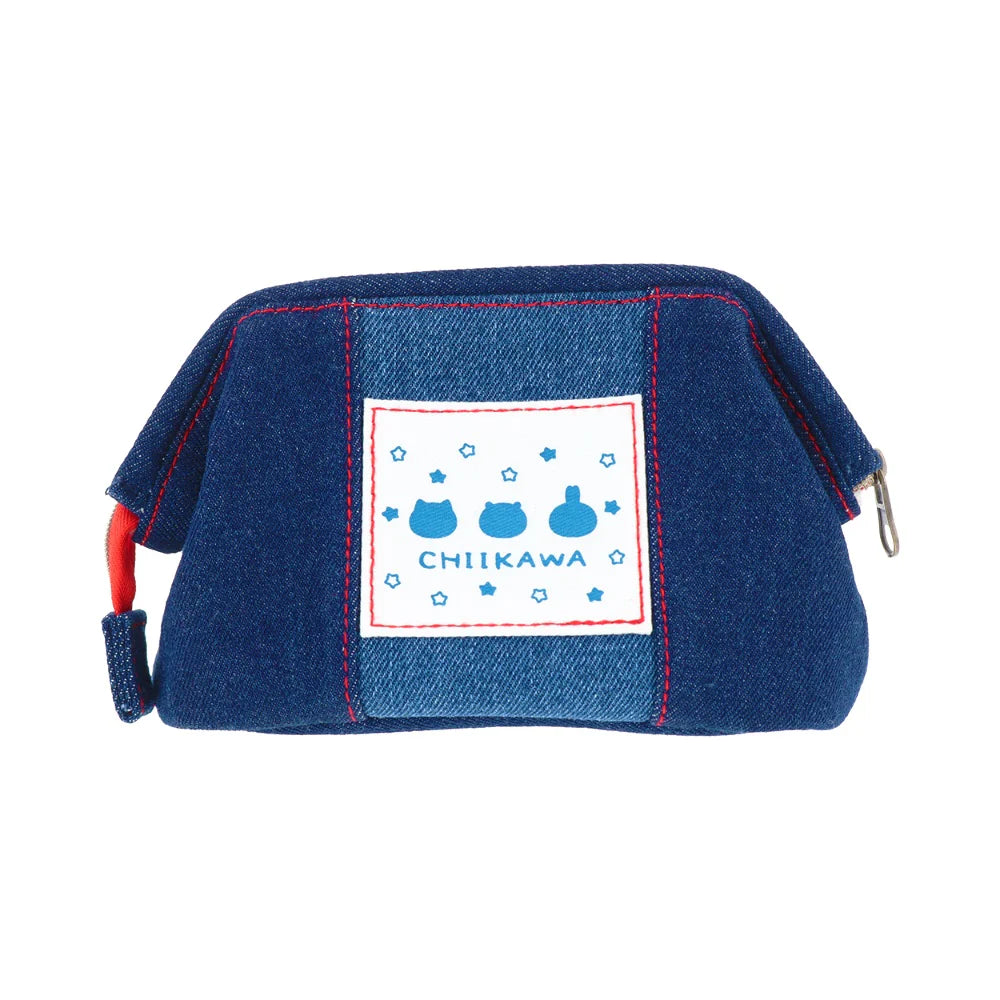 Chiikawa | Chiikawa Denim Pouch with Wire - Hamburger