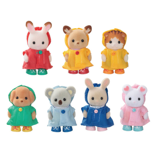 Sylvanian Families | Baby Set - Ukiuki Raincoat Baby Doll Figure