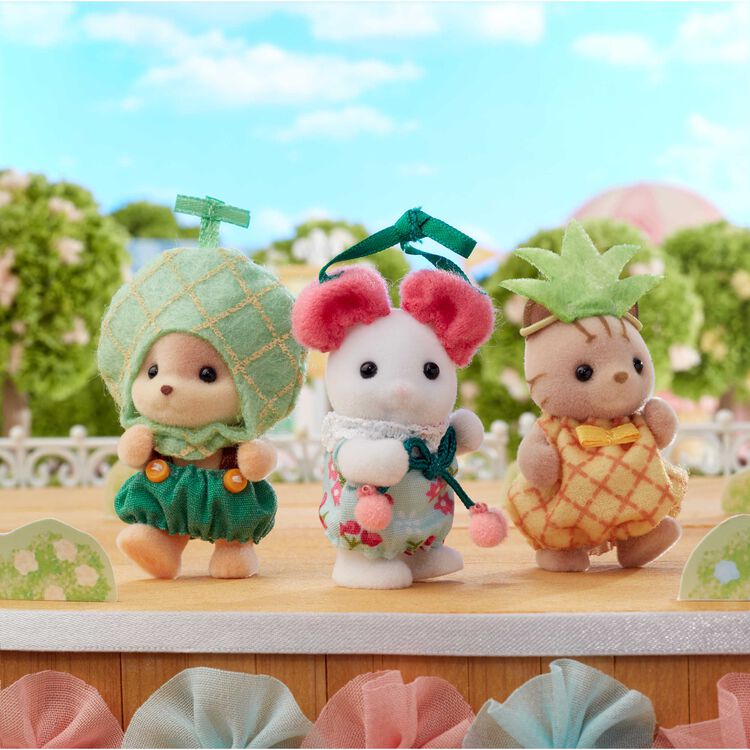 Sylvanian Families | Baby Trio Set - Melon, Cherry, Pineapple Baby Doll Figures
