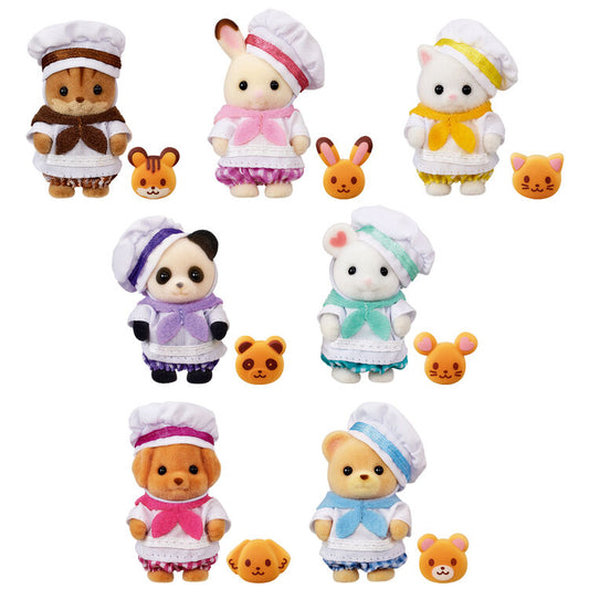 Sylvanian Families | Baby Set - Lively Baby Bakery Chef 7 Doll Figure