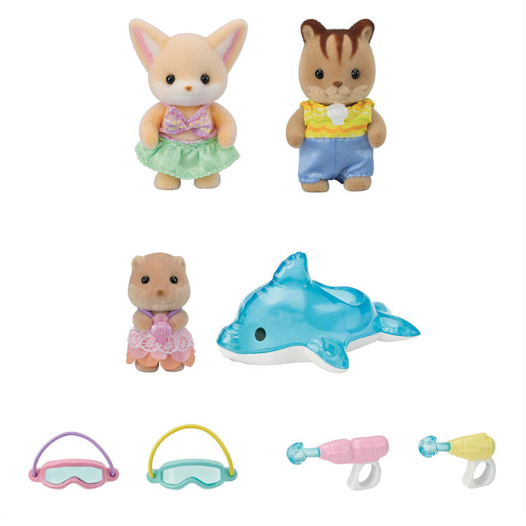 Sylvanian Families | Baby Set - Friendly Water Play Baby Doll Figures