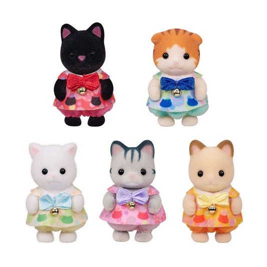 Sylvanian Families | Gather Together ! Baby Set - Cat Doll Figure