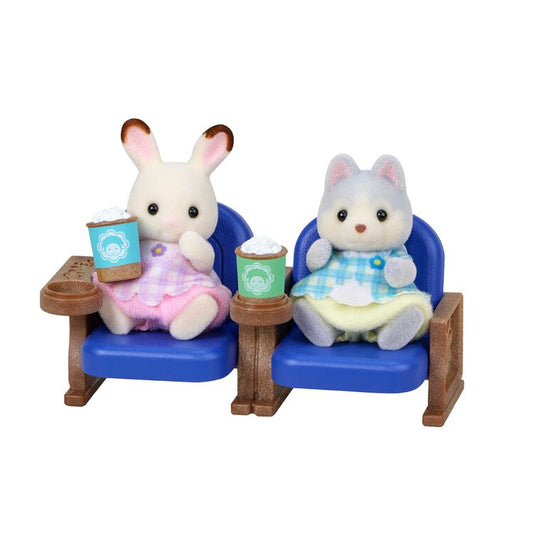 Sylvanian Families | Baby Theater Set -Chocolate Rabbit & Husky Doll Figure