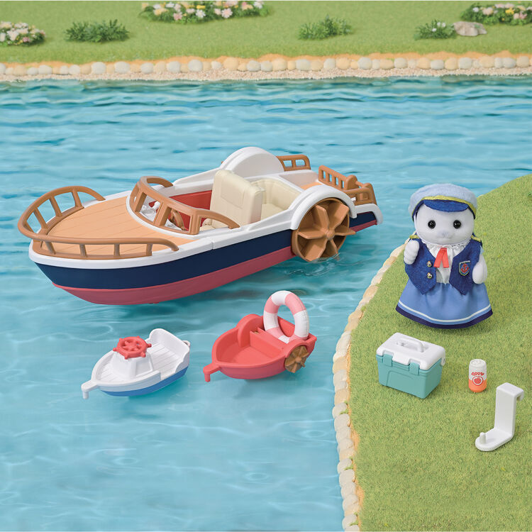 Sylvanian Families | Baby Set - New Captain Seal's Exciting Boat Baby Doll Figures