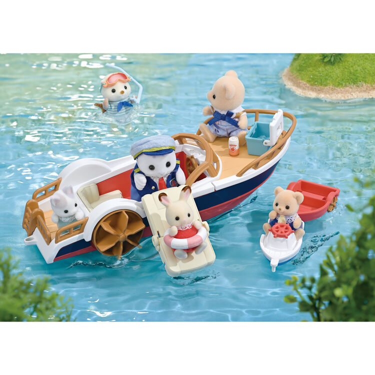 Sylvanian Families | Baby Set - New Captain Seal's Exciting Boat Baby Doll Figures