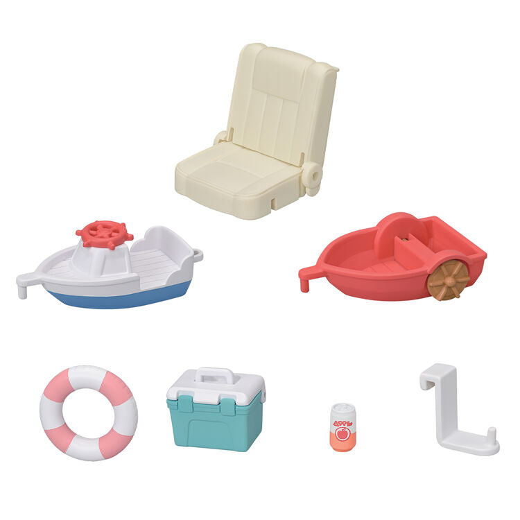 Sylvanian Families | Baby Set - New Captain Seal's Exciting Boat Baby Doll Figures