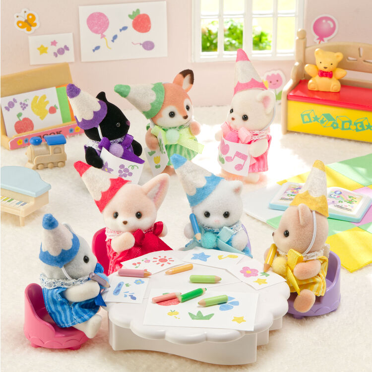 Sylvanian Families | Baby Set - Colored Pencils Lively Baby Doll Figure