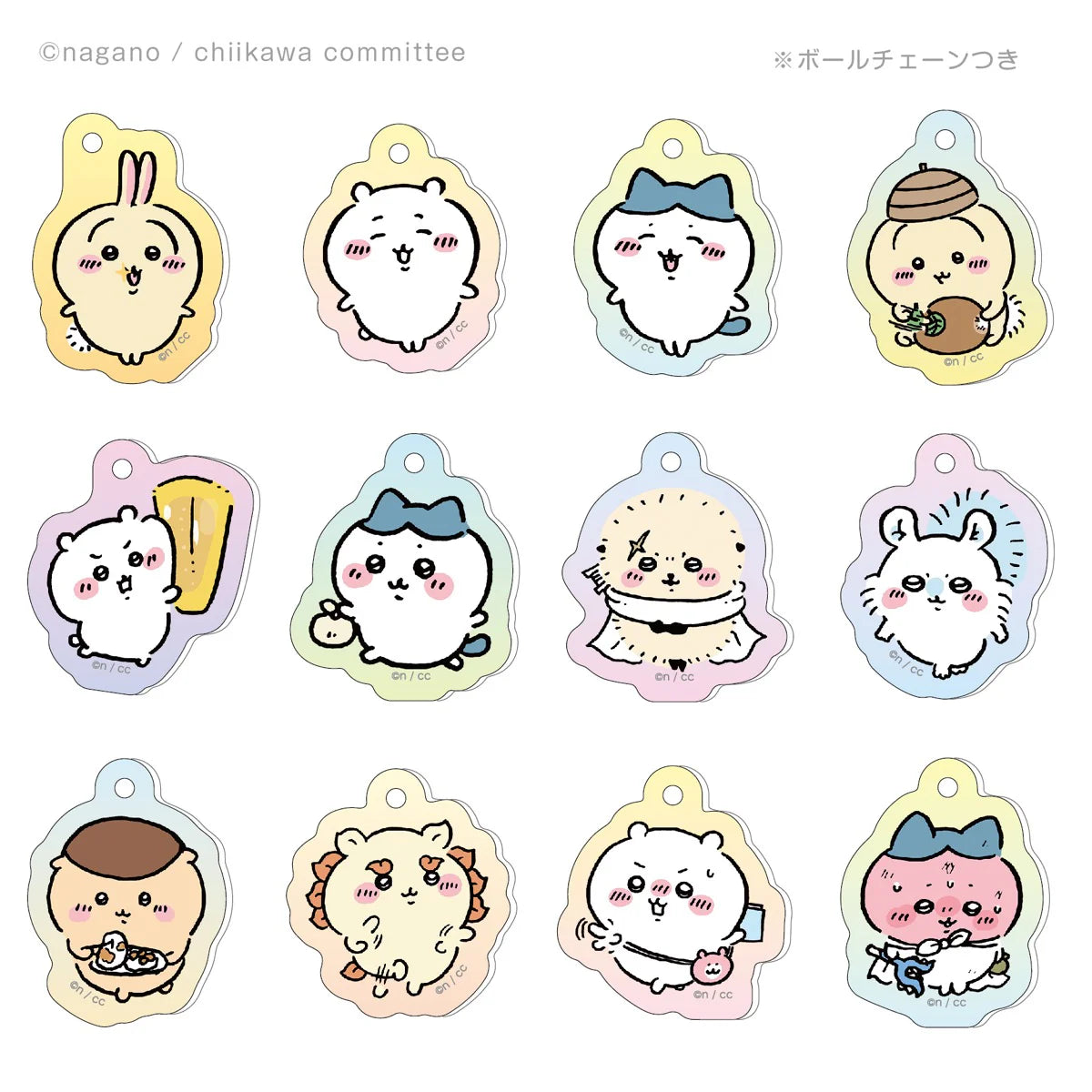 Chiikawa | Ensky Chiikawa Acri-Mini Acrylic Keychain 2 Blind Box : [1 Box, 24 Pieces] (All 12 Types)