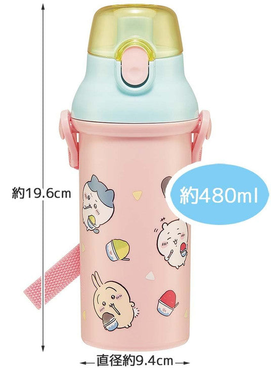 Chiikawa | Chiikawa Skater One-touch Open Antibacterial Dishwasher Compatible Water Bottle 480ml