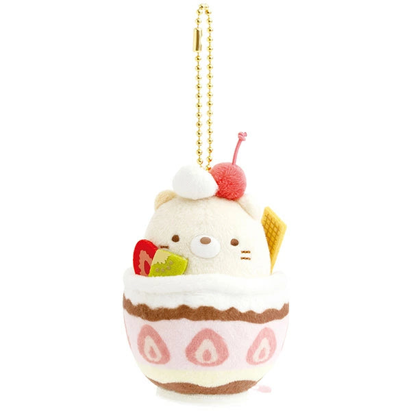 San-X | Sumikko Gurashi Fruit Parlor Hanging Plush Toy - Cat MV46401