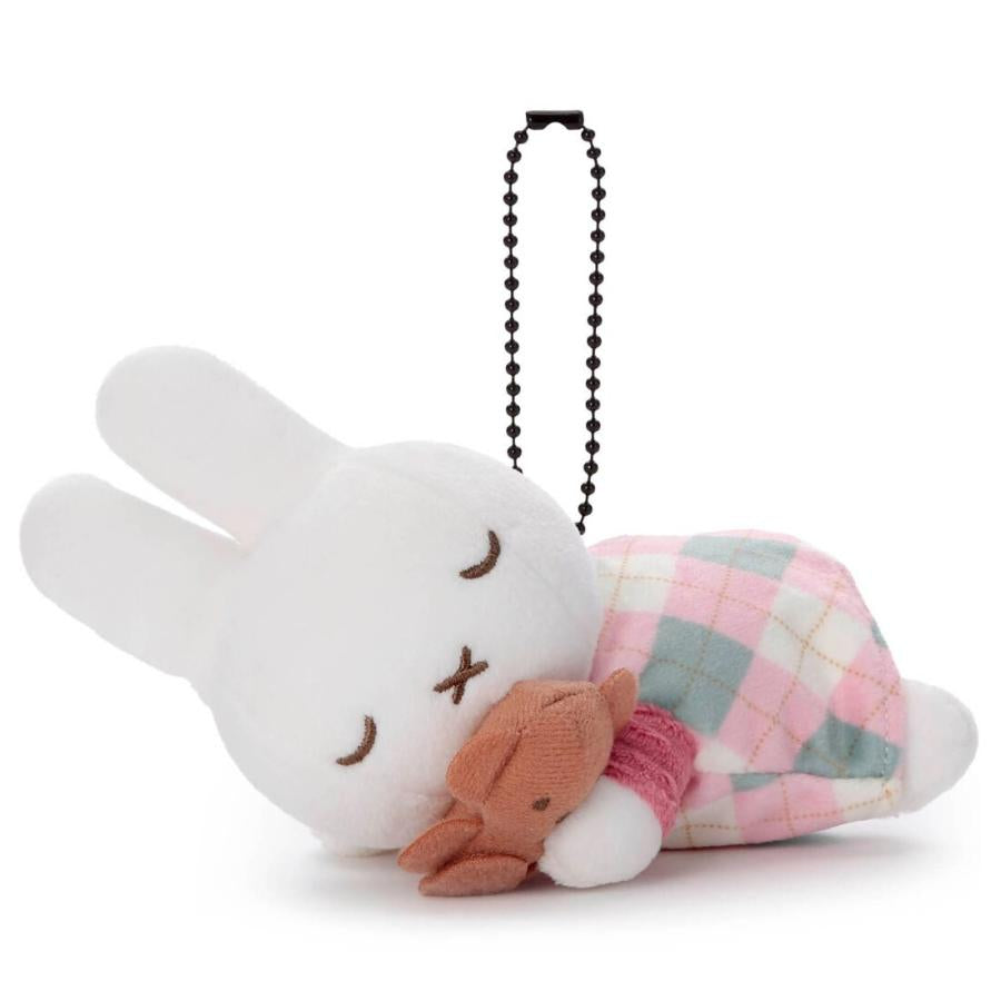 Miffy | Miffy Check Series Suyasuya Friend Bruna Mascot - Pink