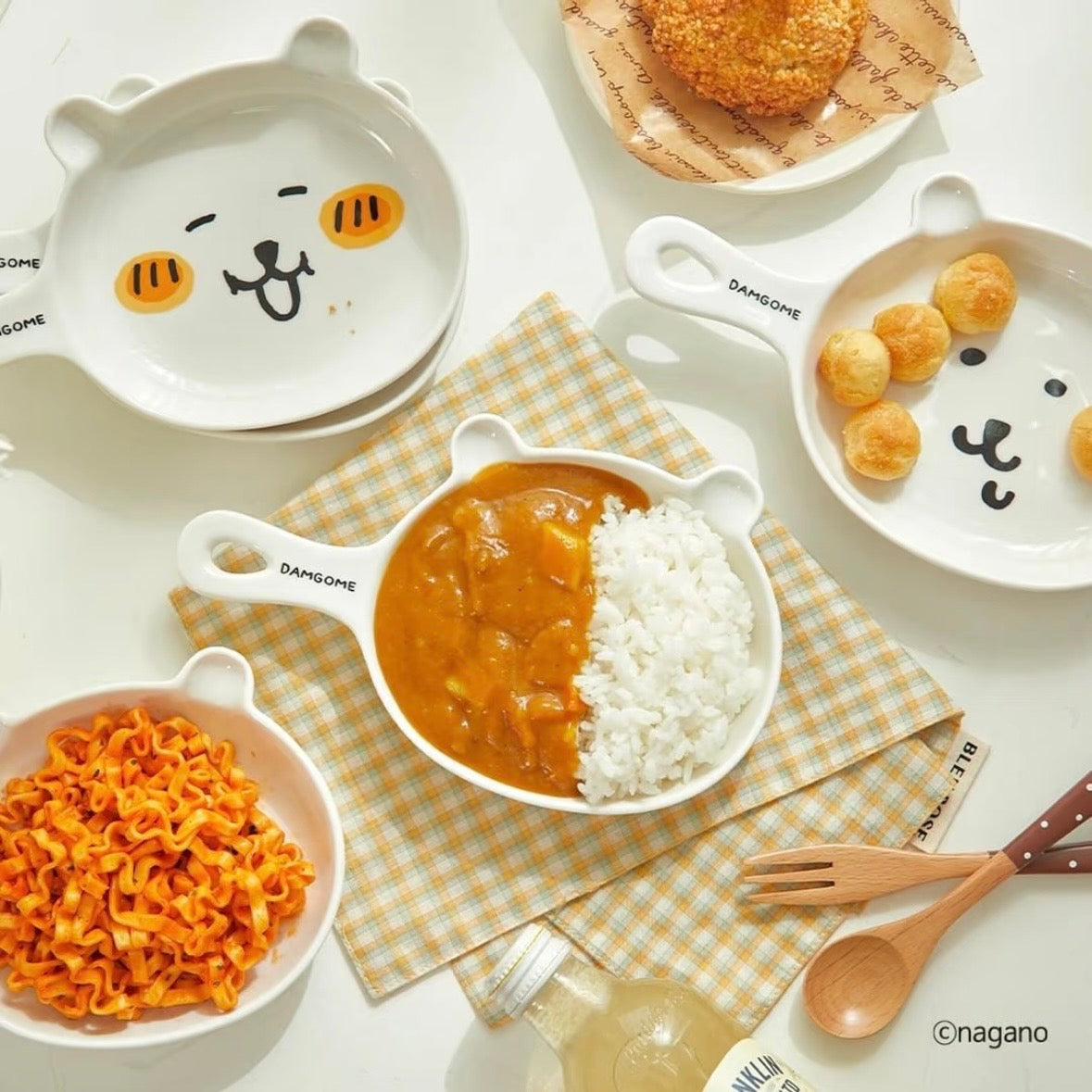 Nagano's | Korea Edition | Nagano Bear Damgome Handle Plate 2P Set