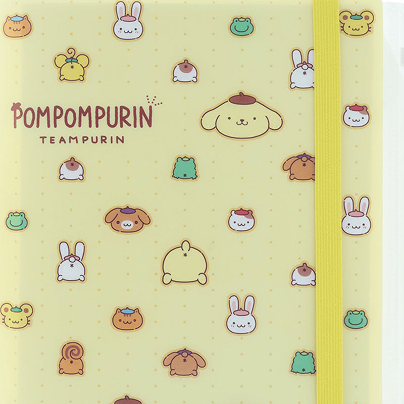 Sanrio | Sanrio Characters Clear File With Elastic Band 5 Pockets - Pompompurin (Yellow)