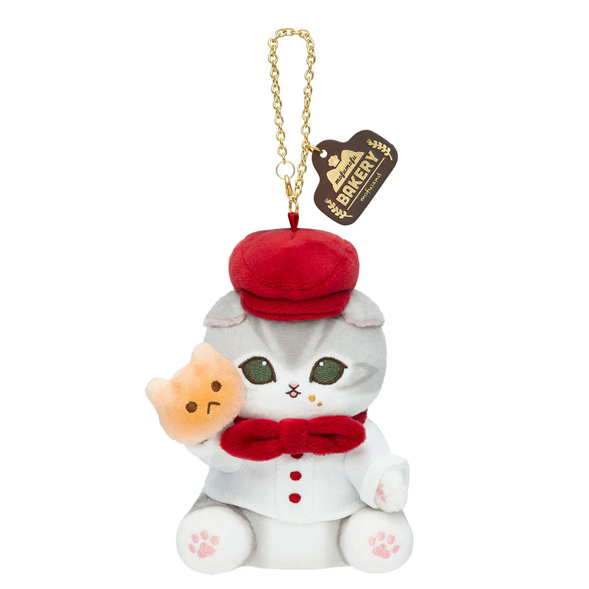 Mofusand | Mofusand Bakery Baker Cat Mascot Keychain - Grey & White