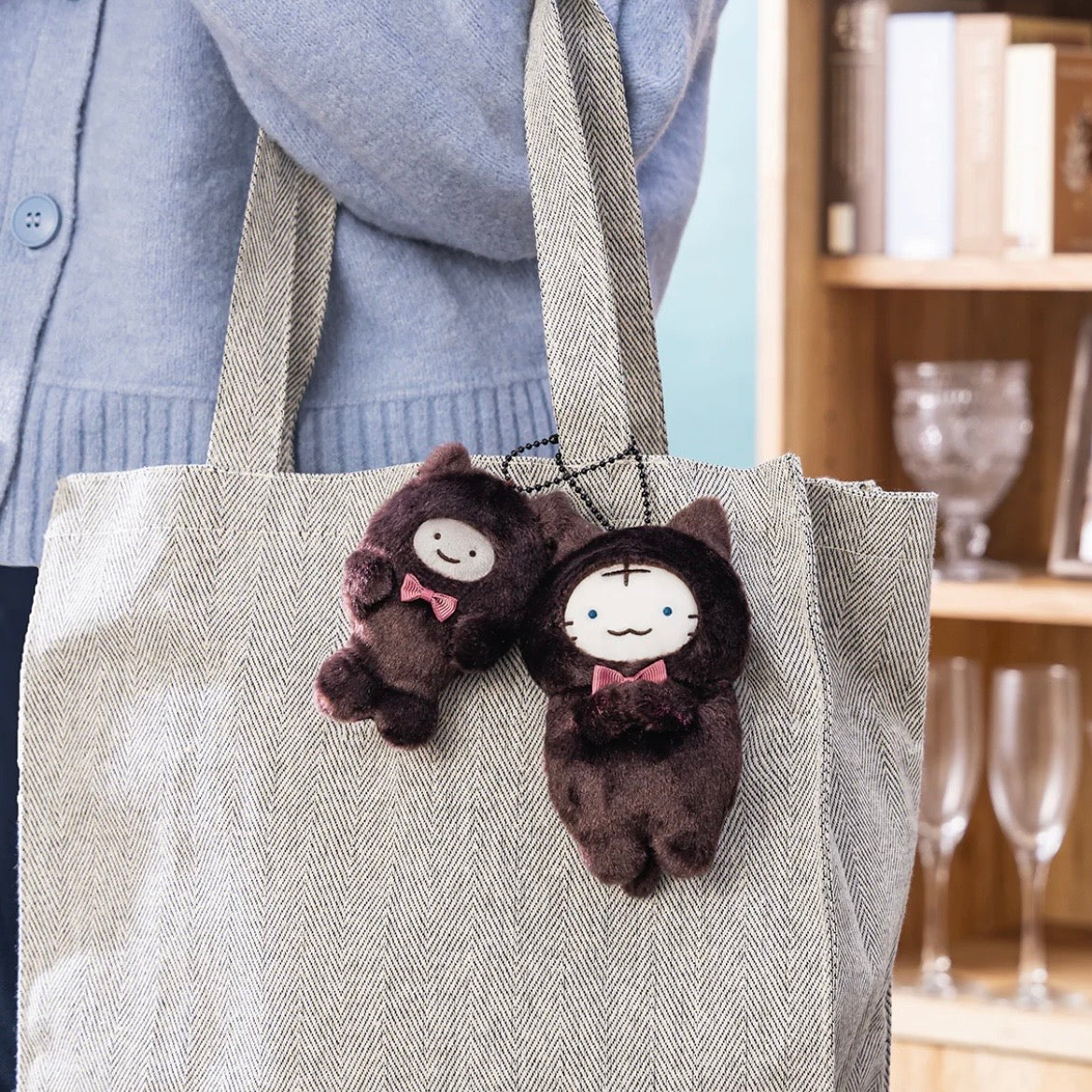 White Tiger and Black Tiger Cat Mascot - Black Cat Master