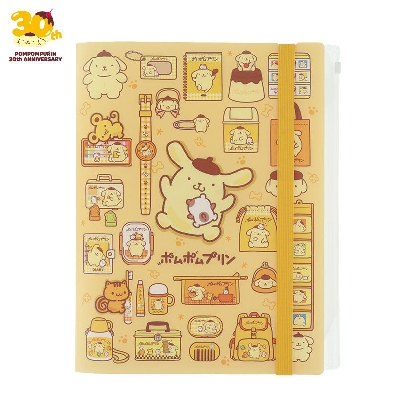 Sanrio | Sanrio Characters Clear File With Elastic Band 5 Pockets - Pompompurin (Orange)