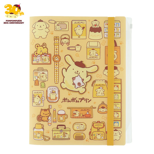 Sanrio | Sanrio Characters Clear File With Elastic Band 5 Pockets - Pompompurin (Orange)