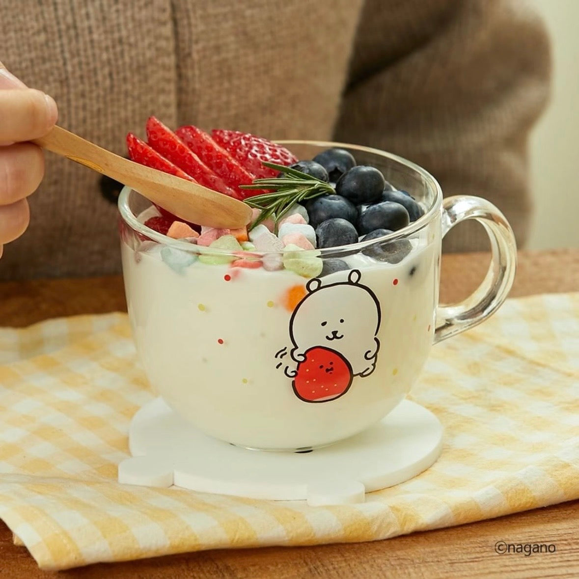 Nagano's | Korea Edition | Nagano Bear Damgome Glass Cereal Bowl & Coaster