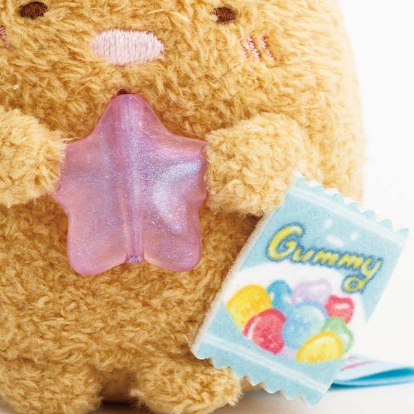 San-X | Sumikko Gurashi Gummy Party Hand-held Tenori Plush Toy - Tonkatsu