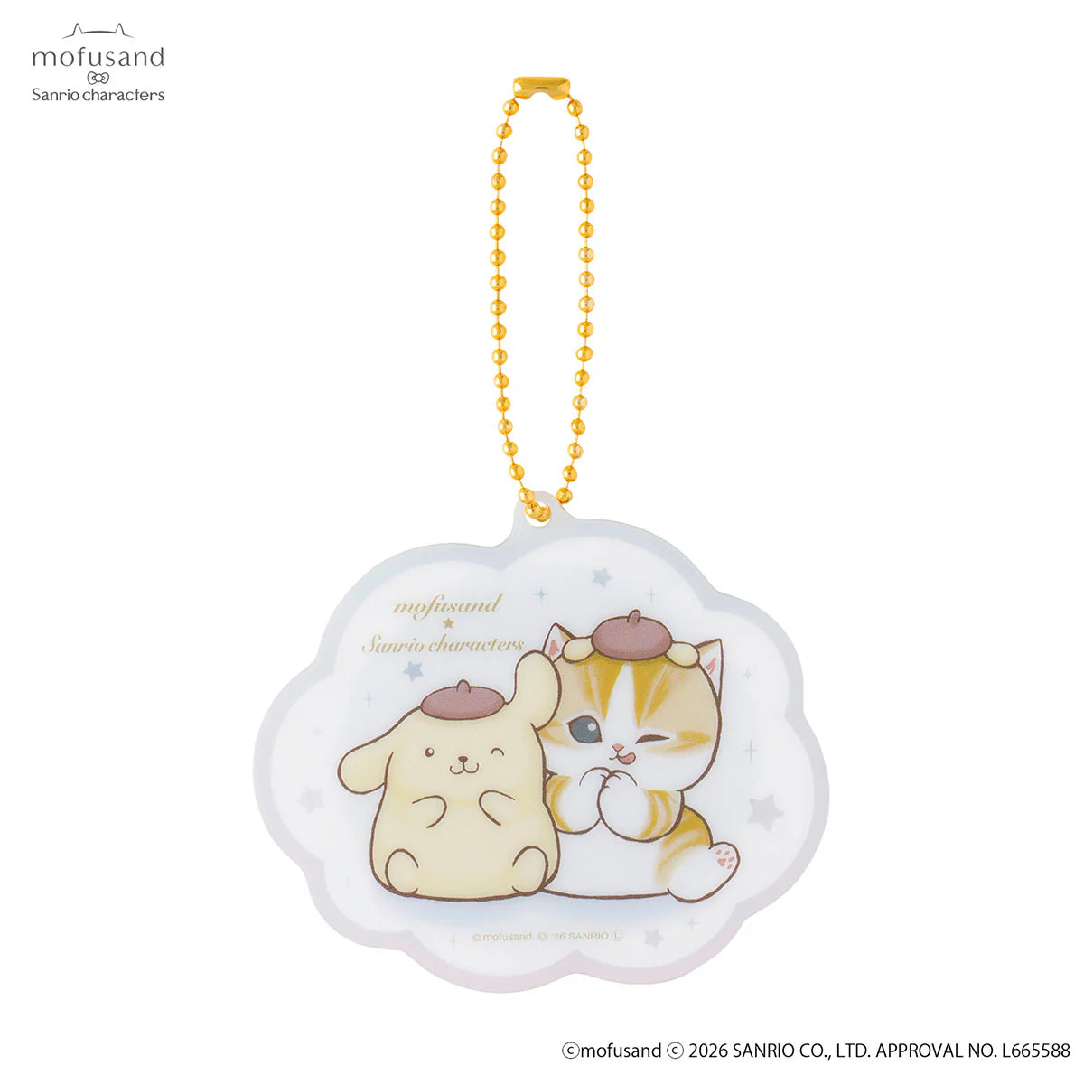 Mofusand | Mofusand x Sanrio Characters Trading Acrylics Mini Mirror Keychain Blind Box (6 Types)