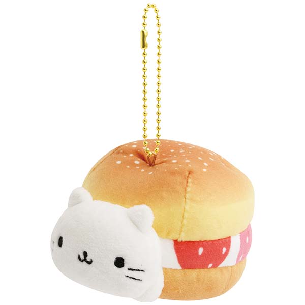 San-X | Characters Friends | Always Together Hanging Plush Toy - Meow Meow Meow Kitty (Bun)