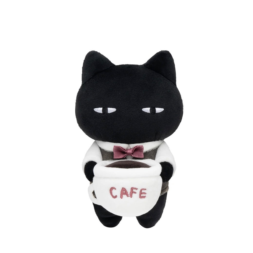 White Tiger and Black Tiger Hikake to watch from your desktopPlush - Black Cat Master・Coffee