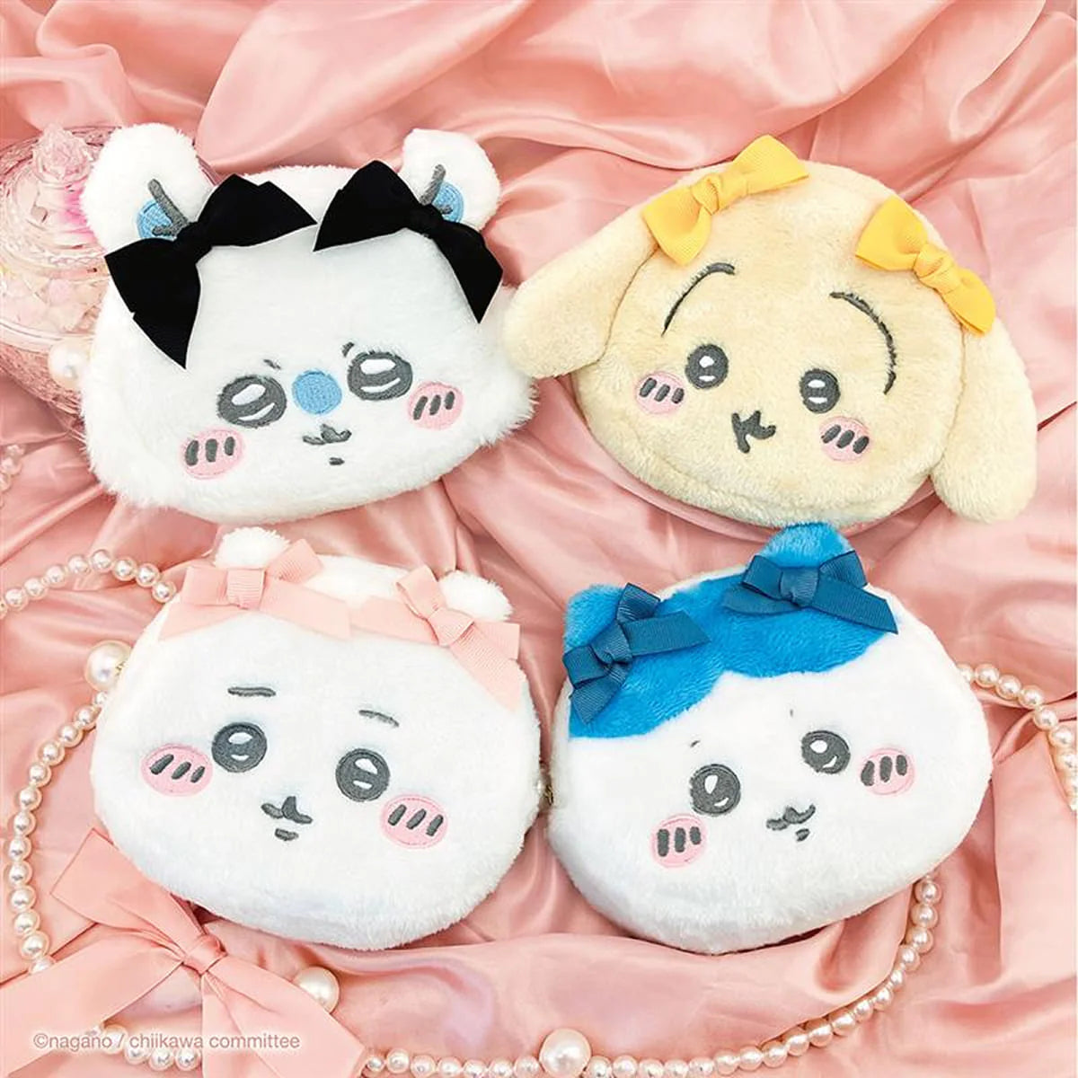 Chiikawa | 'Chiikawa Ribbon Die-cut Face Pouch - Usagi