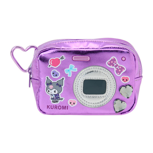 Sanrio | Sanrio Characters Sparkling School Trip Camera Style Pouch - Kuromi