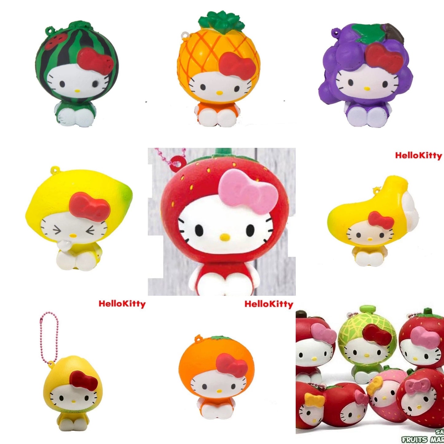 Sanrio | Hello Kitty Fruit Markets Squishy Keychain