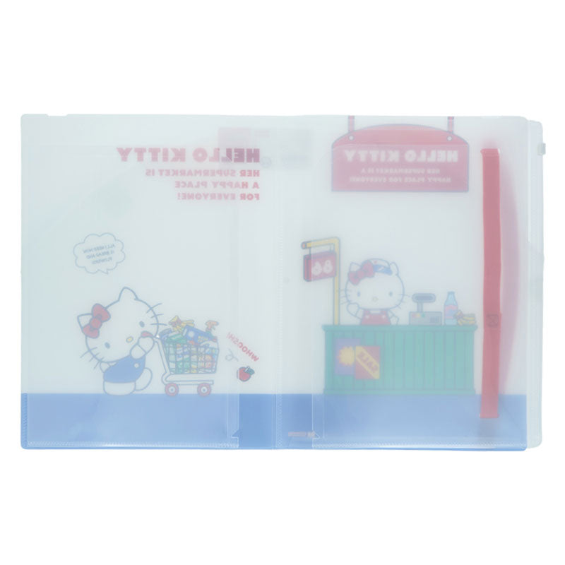 Sanrio | Sanrio Characters Clear File With Elastic Band 5 Pockets - Hello Kitty (White)