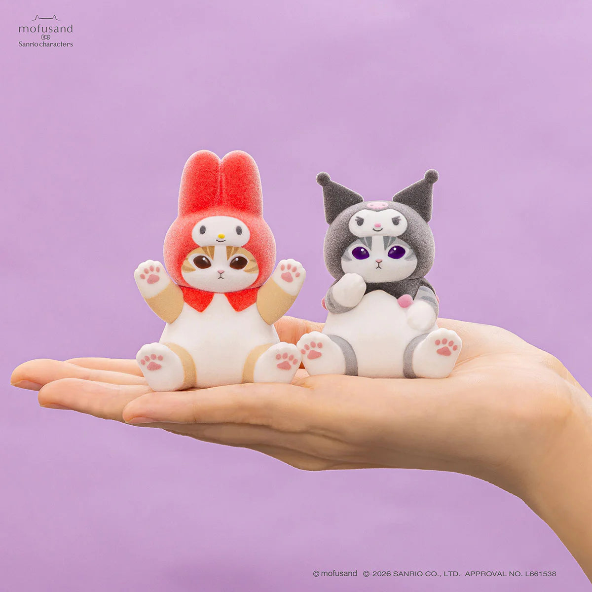 Mofusand | Sanrio Characters x Mofumofu Flocked Figure Trading Collection Vol.2 Blind Box (8 Types)