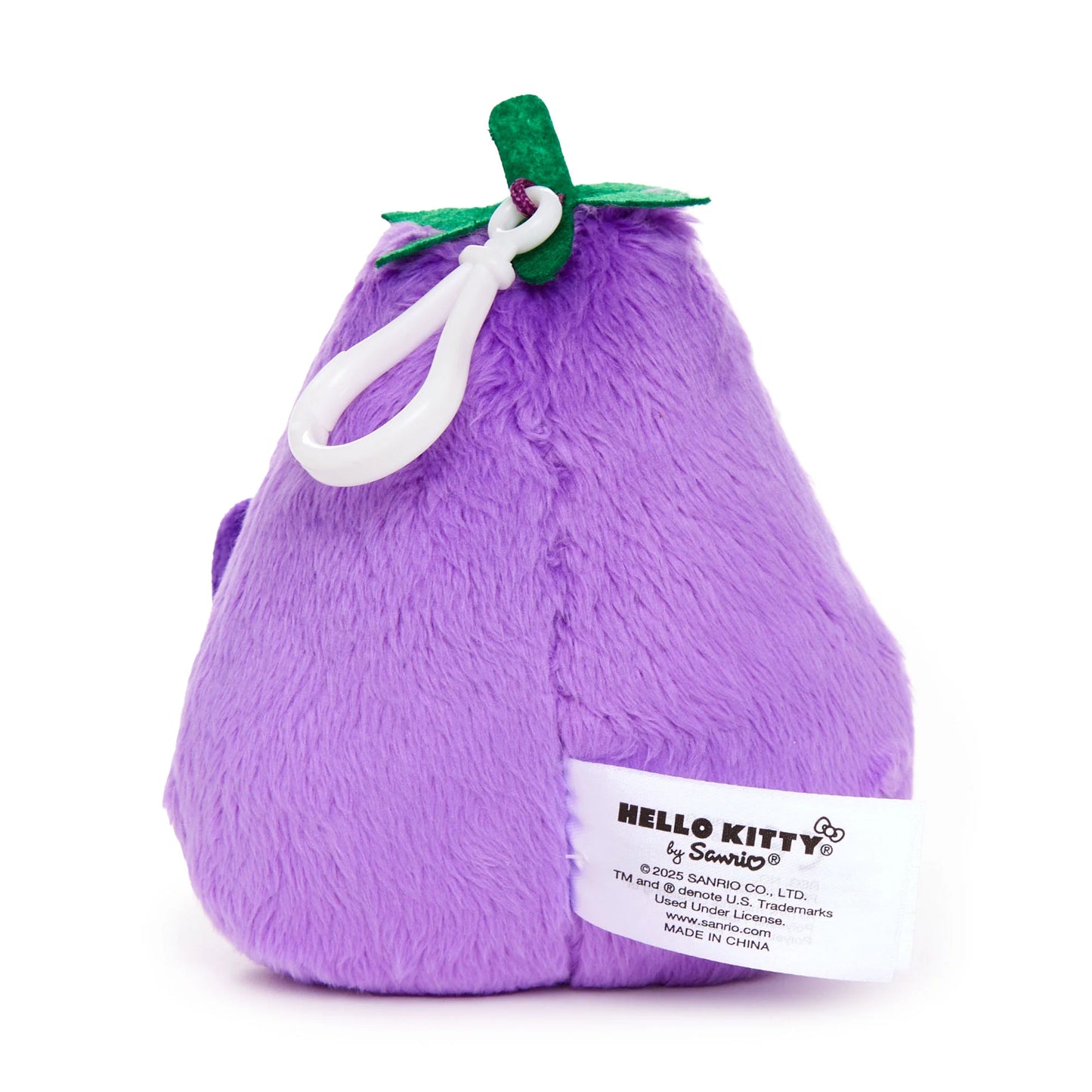Sanrio US | Fruit & Veggie Series - Hello Kitty Eggplant Plush Mascot Clip