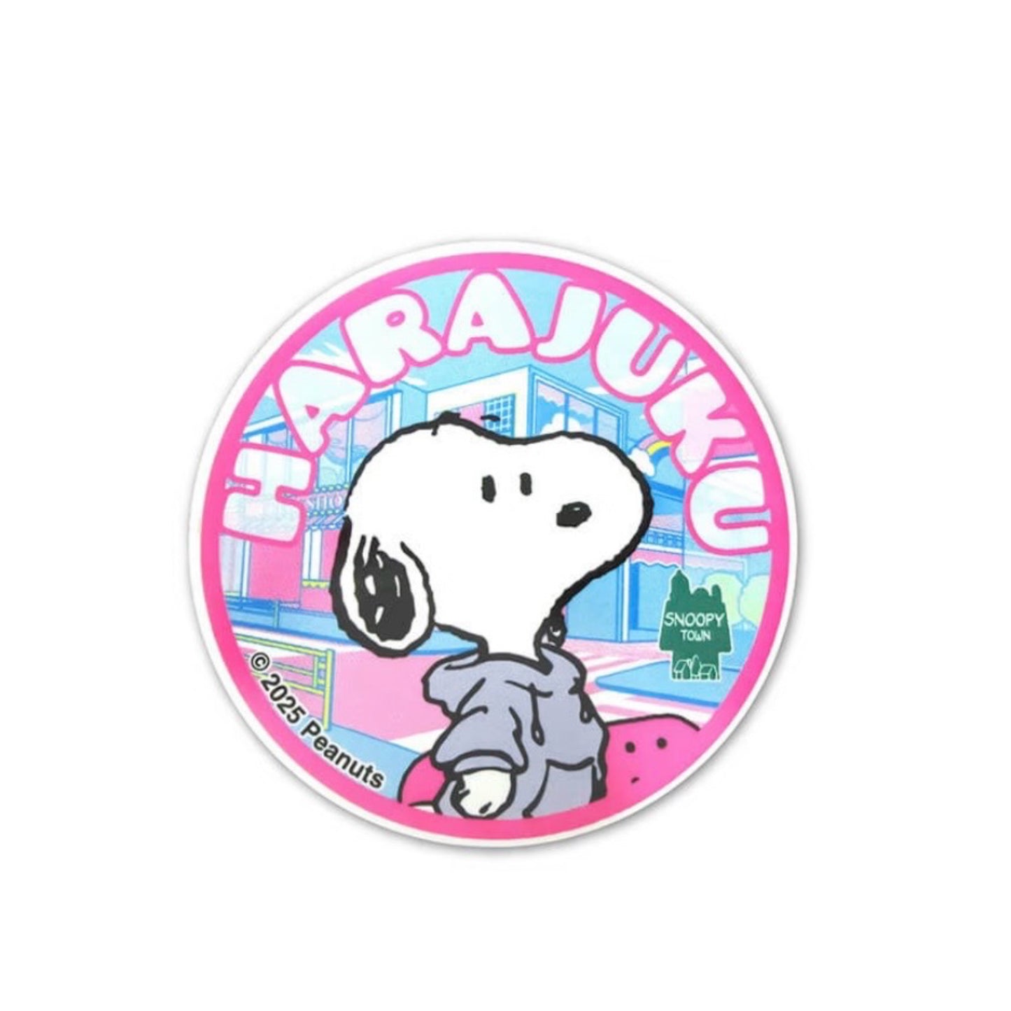 PEANUTS | Snoopy Town Harajuku Limited HARAJUKU STREET Sticker - Round