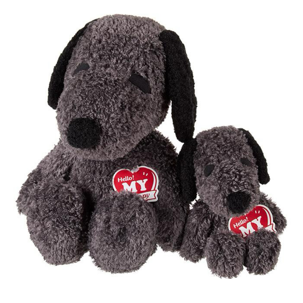 PEANUTS | Snoopy Hello! My Snoopy Palm Size Plush Toy  - Charcoal