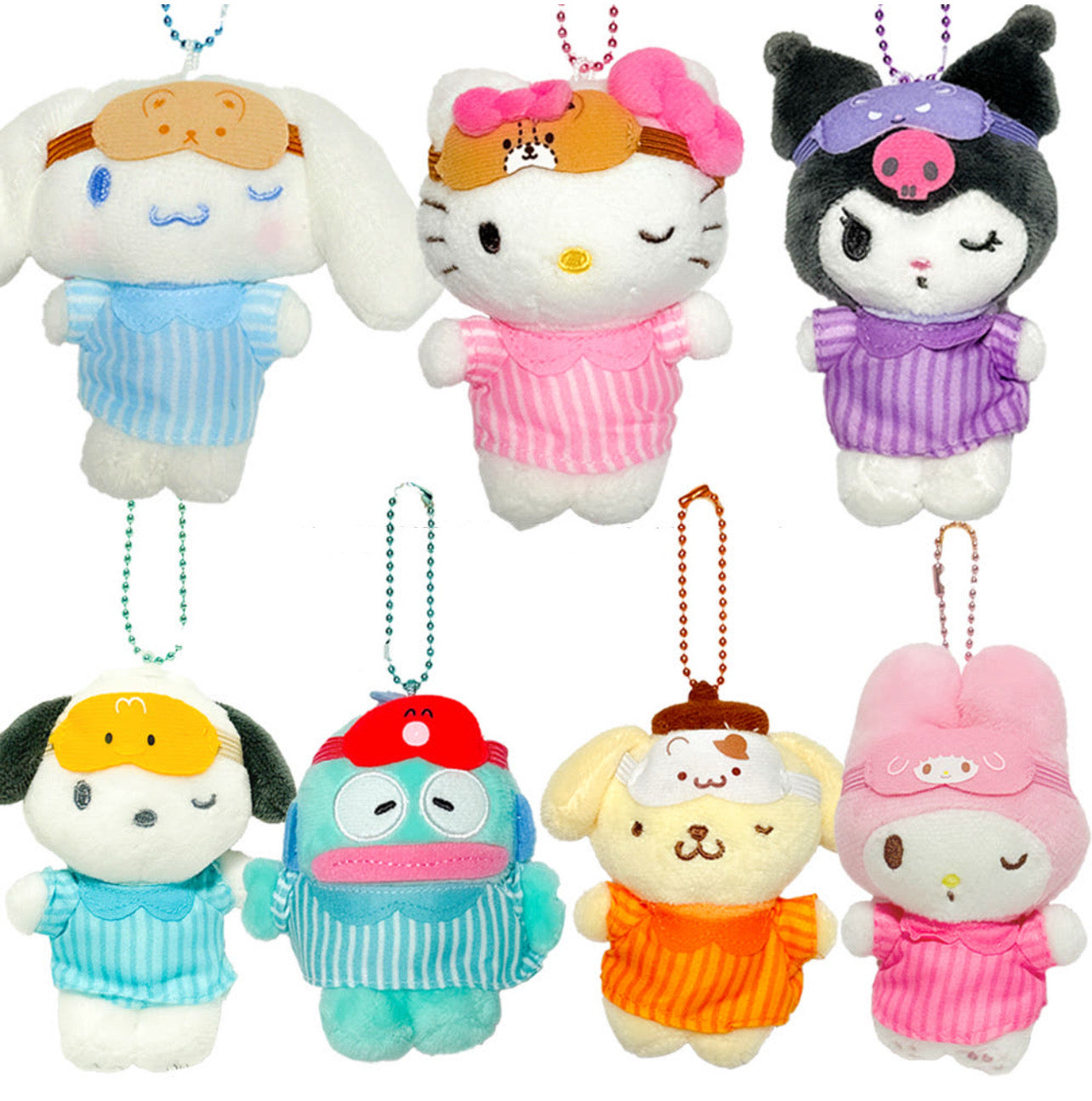 Sanrio Korea | Sanrio Sleeping Eye Mask Plush Keychain