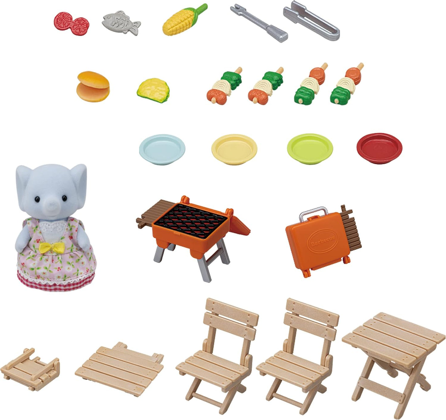 Sylvanian Families | Elephant Girl BBQ Picnic Set