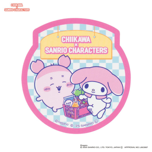 Chiikawa × Sanrio Characters Trading Supermarket Smartphone-sized Stickers (Kani-chan and My Melody)
