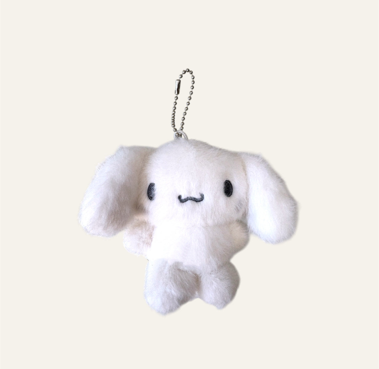 Sanrio Korea | Sanrio Fluffy Grey & White Plush Keychain