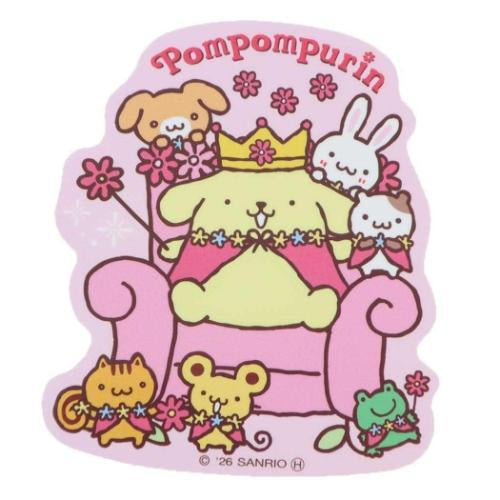 Sanrio | Pompompurin 30th Anniversary Die Cut Sticker - King Pink