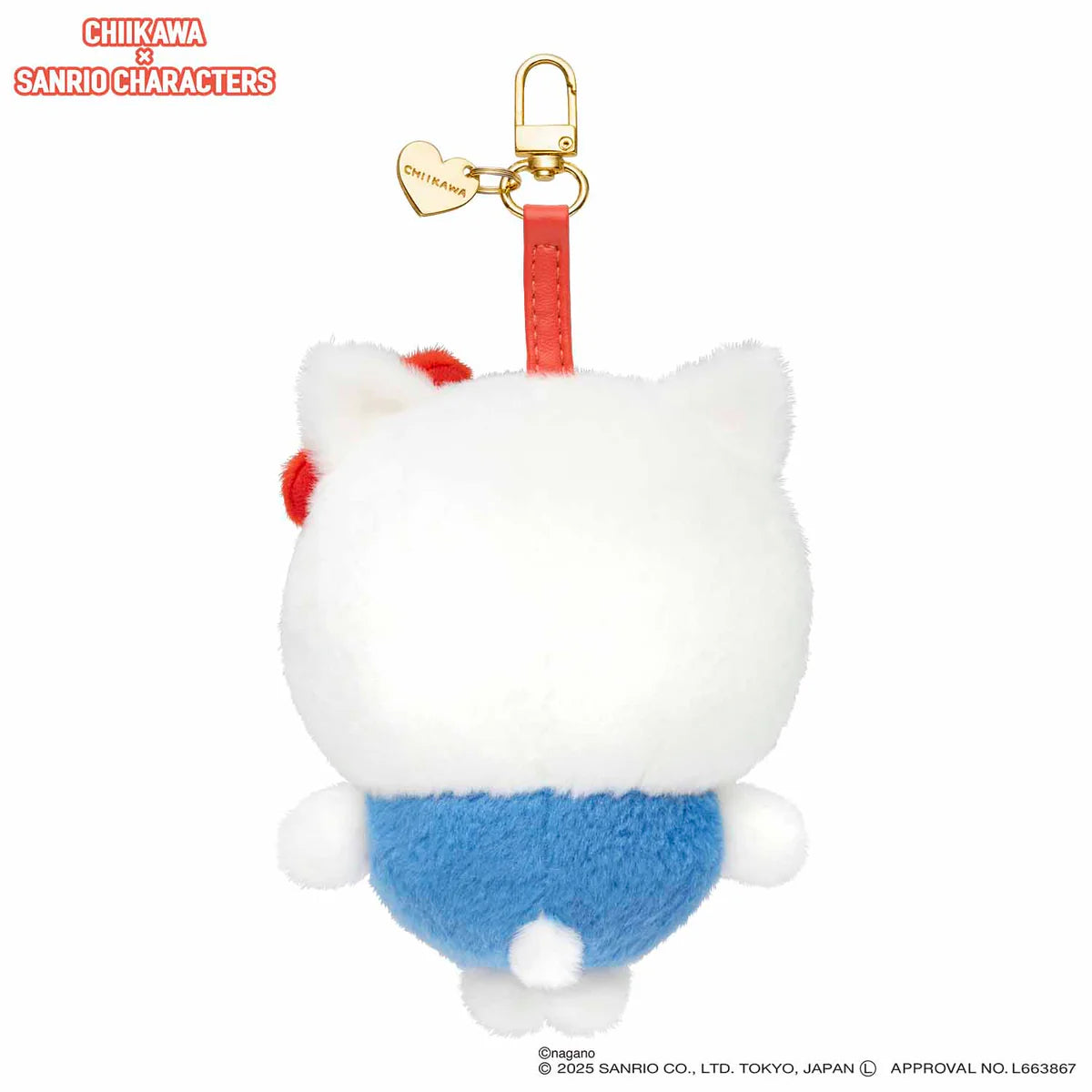 Chiikawa x Sanrio Characters Kiramekko Mascot Holder (Hachiware × Hello Kitty)