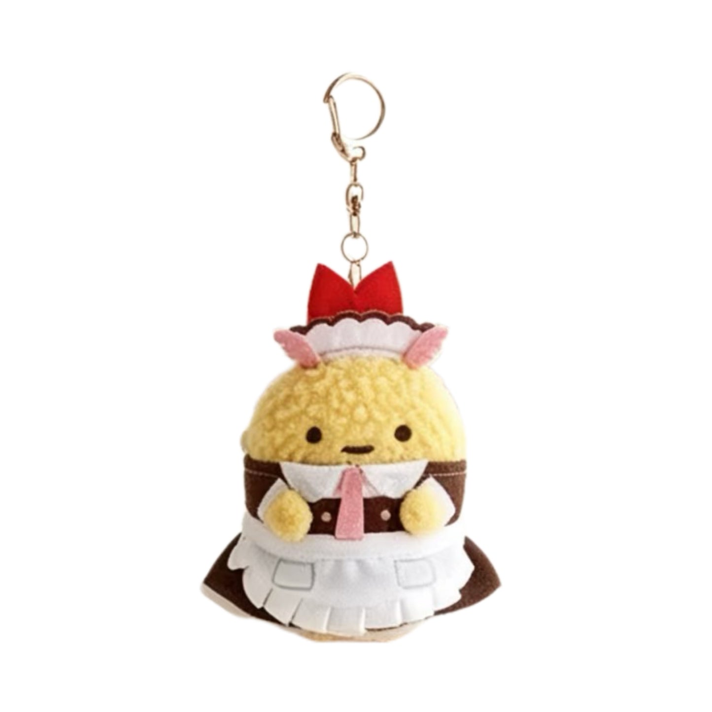 San-X | At Home Cafe x Sumikko Gurashi Waitress Hanging Plush Toy - Fried Shrimp Tail