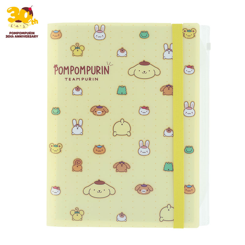 Sanrio | Sanrio Characters Clear File With Elastic Band 5 Pockets - Pompompurin (Yellow)