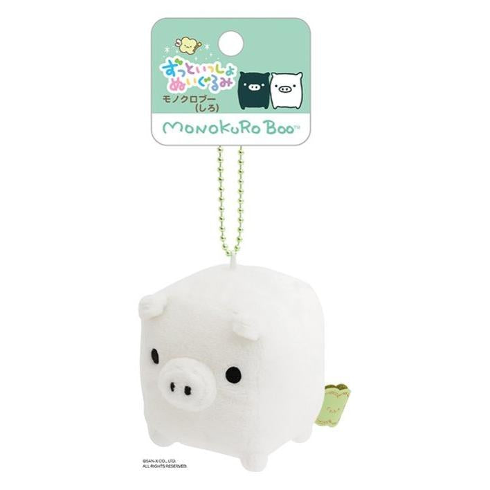 San-X | Universe Always Together Hanging Plush Toy - Monokuro Boo (White)