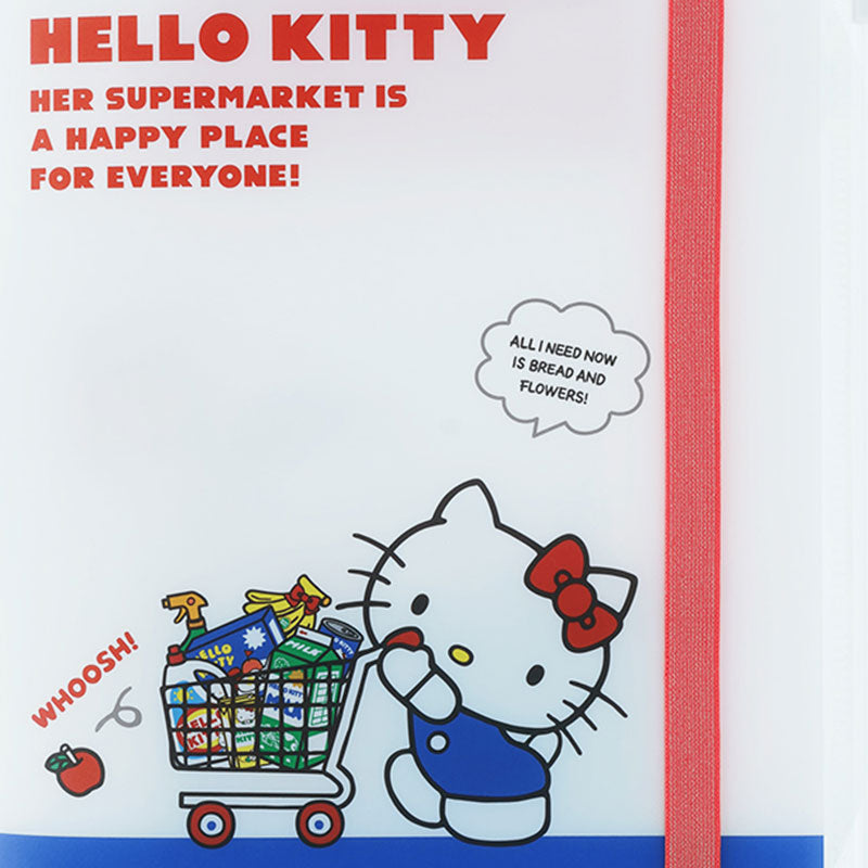 Sanrio | Sanrio Characters Clear File With Elastic Band 5 Pockets - Hello Kitty (White)