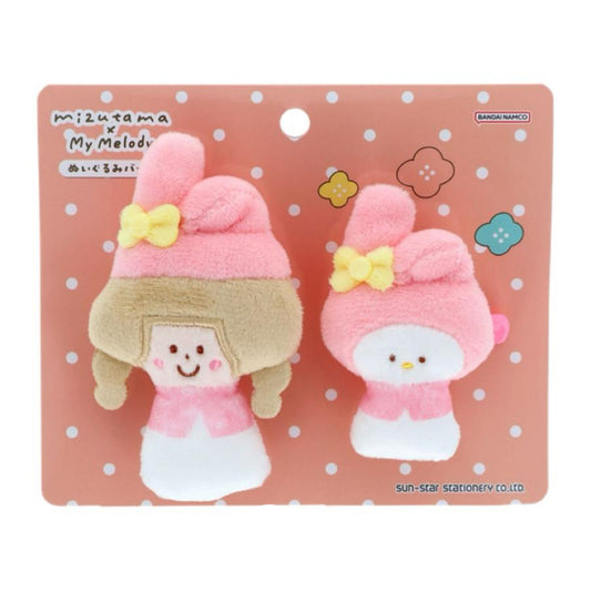 Sanrio | Mizutama x Sanrio Characters Plush Badge (Set of 2) - My Melody