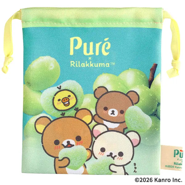 San-X | Puré x Rilakkuma Drawstring Pouch - A