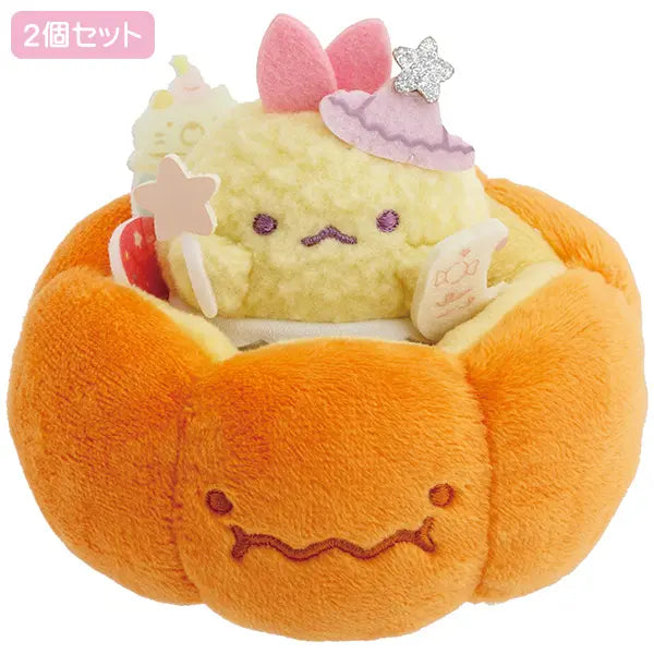 San-X | Sumikko Gurashi Magical Halloween Tenori Plush Toy Set - Tempura’s Tail & Pumpkin