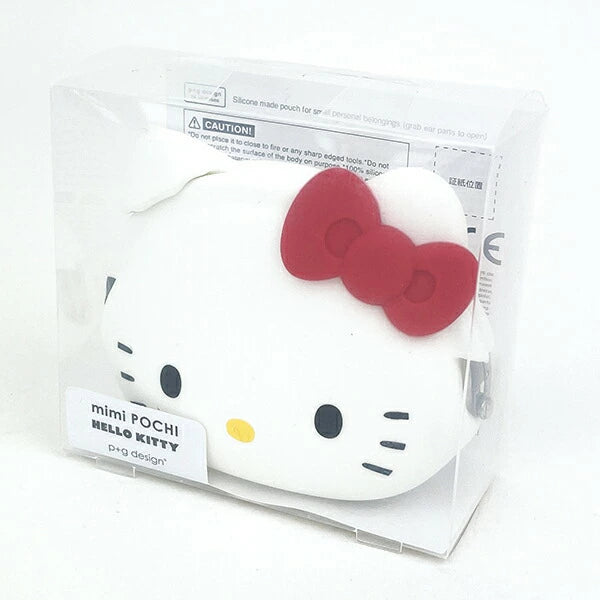 Sanrio | MIMI POCHI Hello Kitty Face Type Silicone Pouch - White