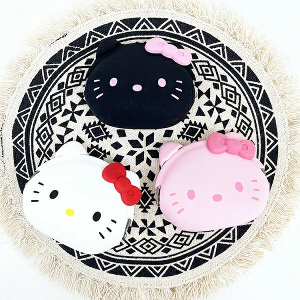 Sanrio | MIMI POCHI Hello Kitty Face Type Silicone Pouch - White